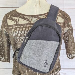 Colorodo Rockies Baseball Buckle Sling Bag in Black and Gray NWOT